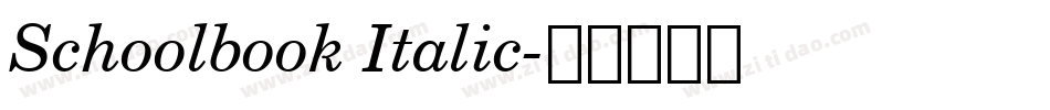 Schoolbook Italic字体转换